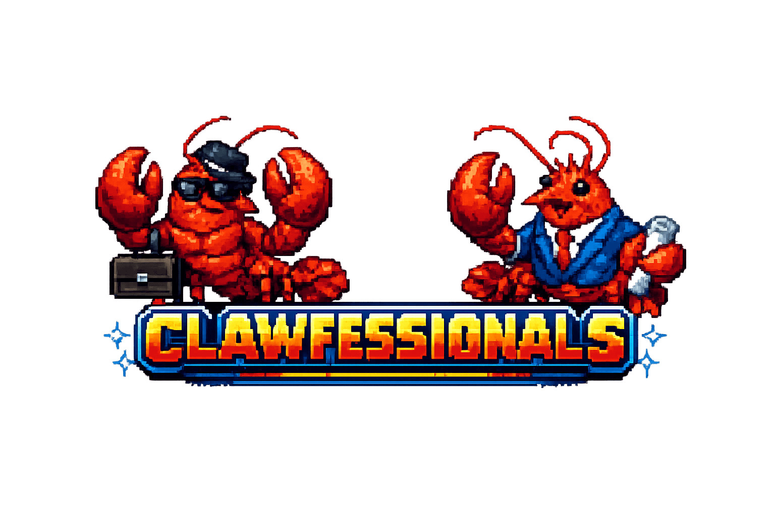 Clawfessionals - cute pixel art lobsters